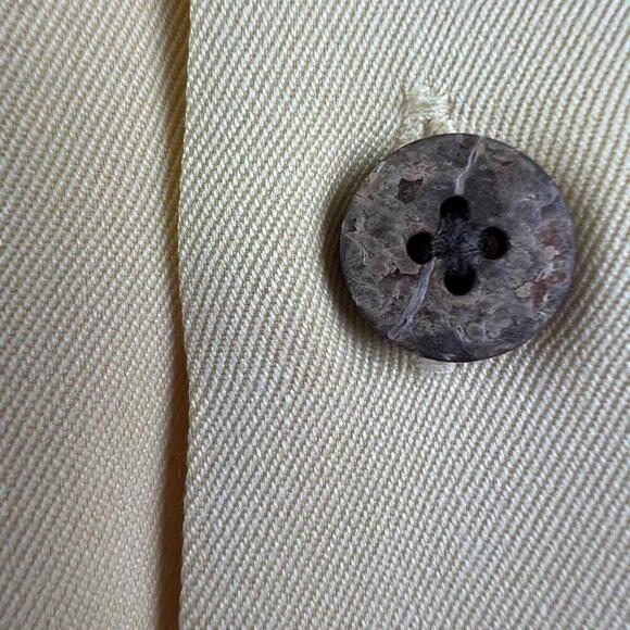 Tommy Bahama Silk Shirt Men L Yellow Camp Collar Short Sleeve Button Front - Picture 4 of 5